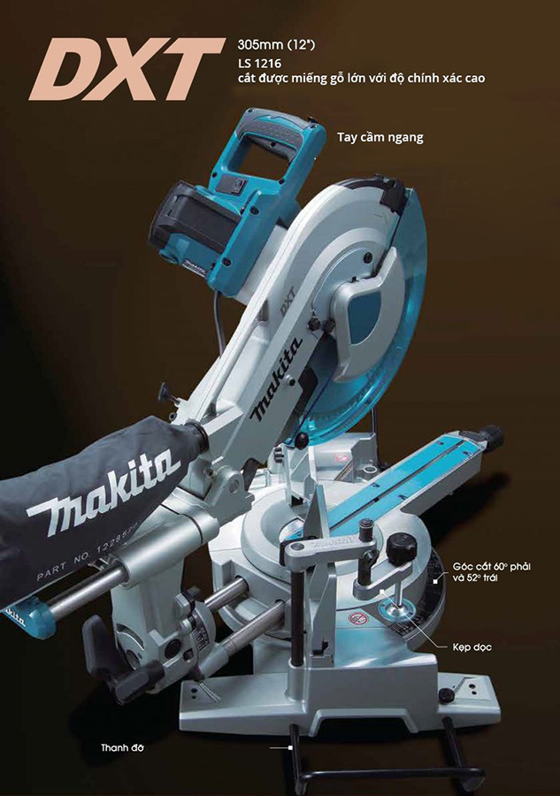 So sánh máy cắt nhôm Makita lưỡi 305 Makita LS1216 và Makita LS1219L