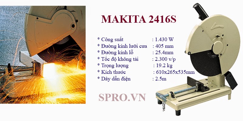 Máy cắt sắt Makita 1430W Makita 2416S có gì mới?